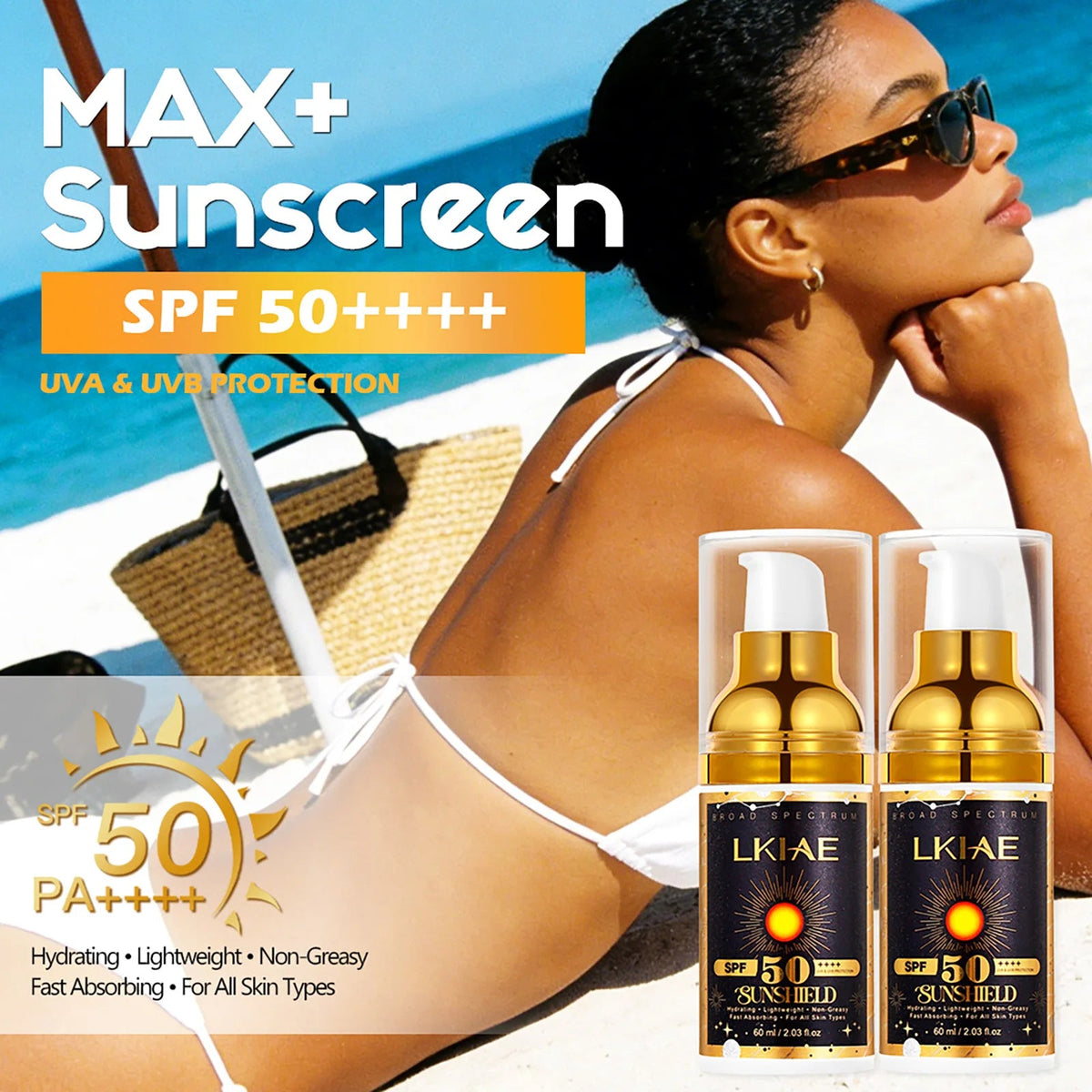 Filtre solaire LKIAE MAX+ SPF50 — protection UVA/UVB