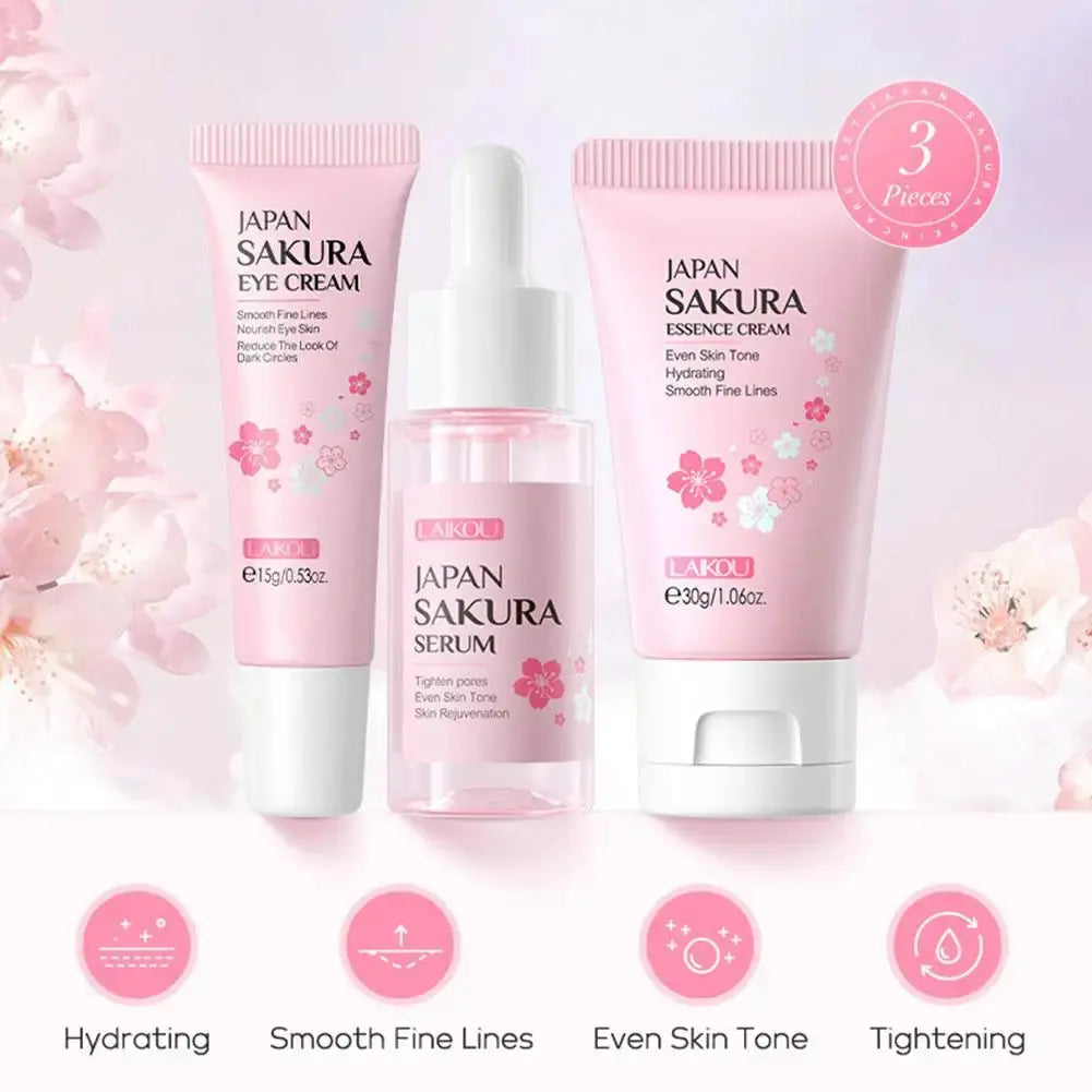 Set complet Sakura – sérum, crème essence, crème 