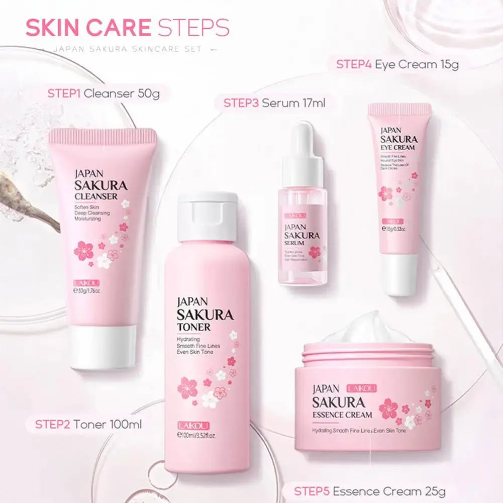 Étapes de la routine soin Sakura