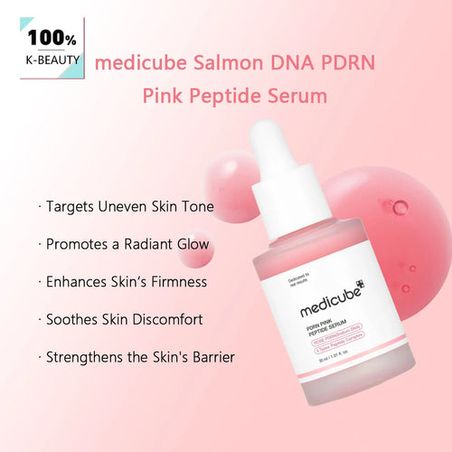 Medicube Salmon DNA PDRN Pink Peptide Serum,Serum Texture,Complex Repair Ingredients,Lifting & Firming,K-Beauty,Korean Makeup FRESKA