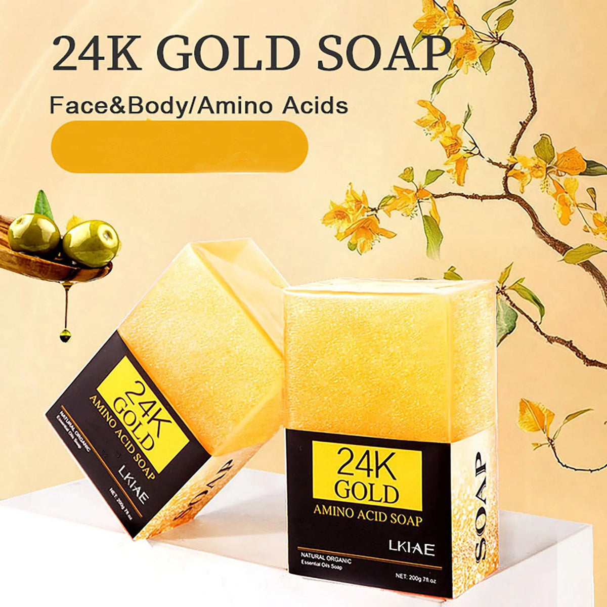 Savon 24K Gold LKIAE — face et corps, acides aminés
